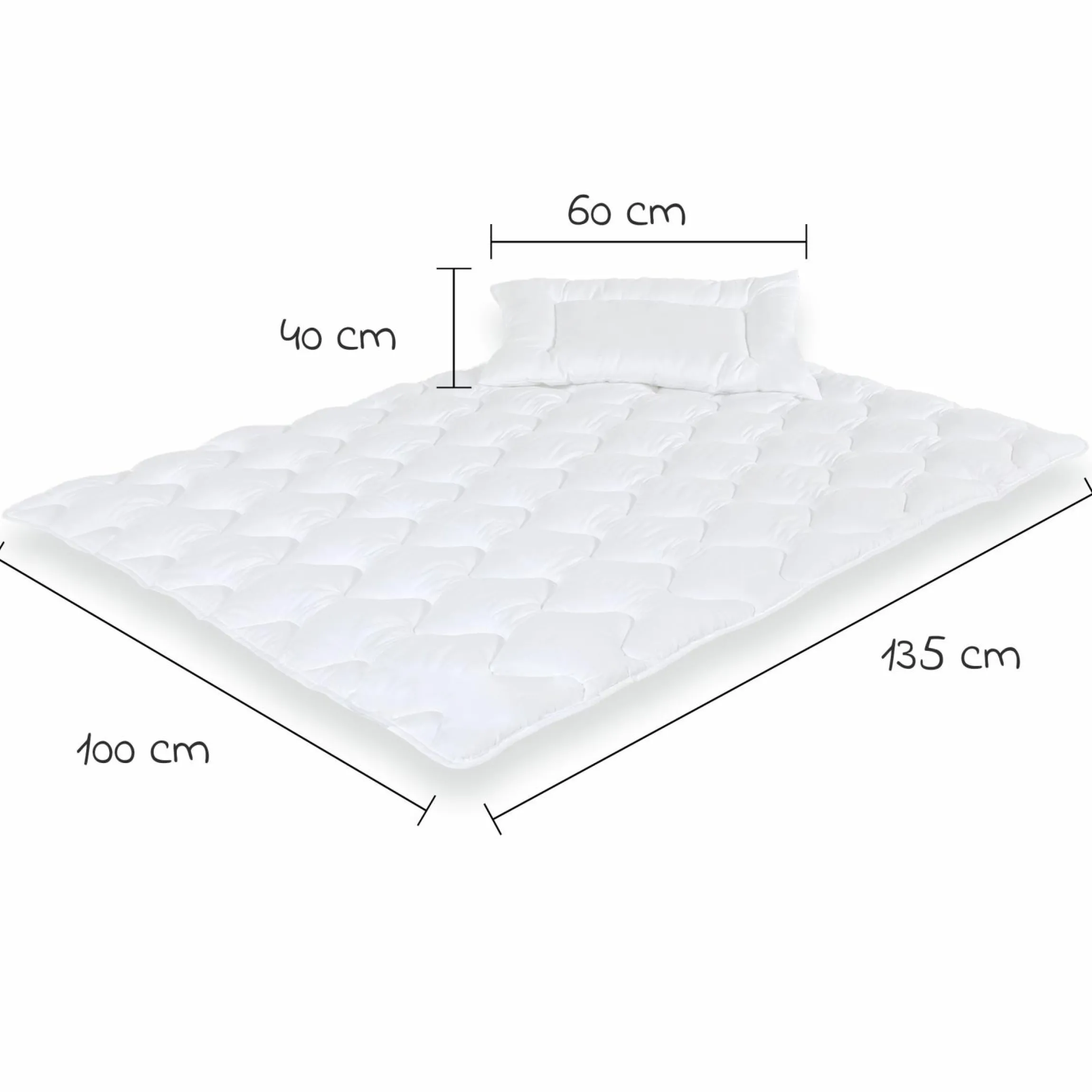 Steppbett-Set Vier Jahreszeiten Märchenweich 100 x 135 cm + 40 x 60 cm