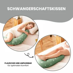 Stillkissen 2 in 1 B-Love - mit Mikroperlen-Füllung inkl. 2 Organic-Bezügen - Wind Green