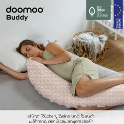 Stillkissen Buddy - mit Mikroperlen-Füllung inkl. Organic Cotton Bezug 180 cm - Cloudy Pink
