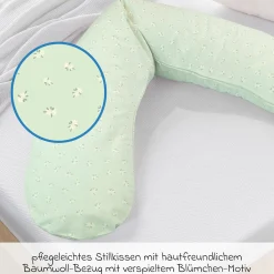 Stillkissen Das Komfort mit Mikroperlen-Füllung inkl. Bezug 180 cm - Feine Blümchen