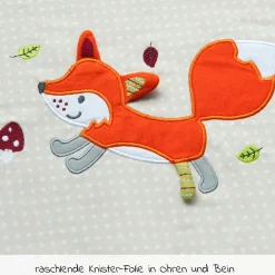 Stillkissen Das Original mit Polyesterhohlfaser-Füllung inkl. Bezug 190 cm - Knister Fuchs - Punkte Beige