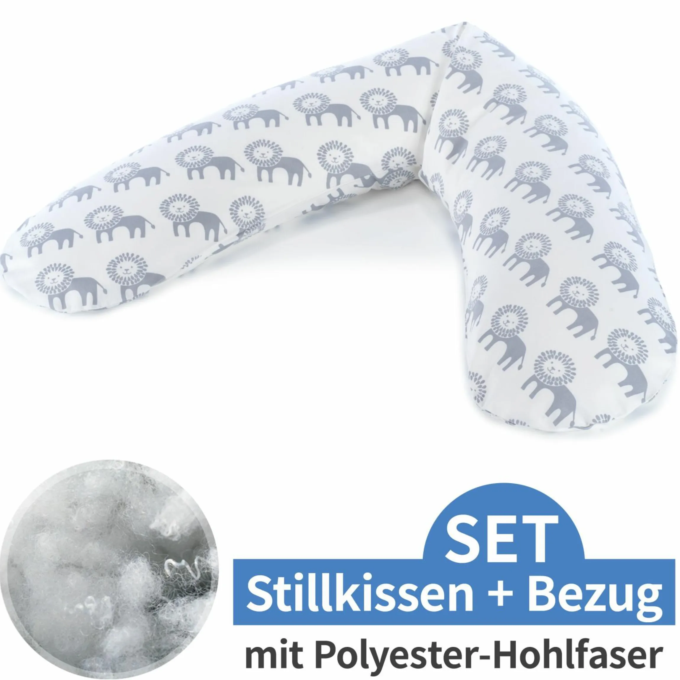 Stillkissen Das Original mit Polyesterhohlfaser-Füllung inkl. Bezug 190 cm - Wüstenkönig