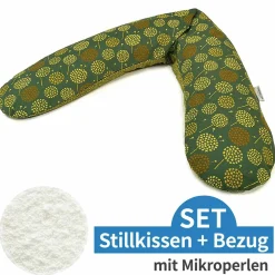 Stillkissen Das Original mit Mikroperlen-Füllung inkl. Bezug 190 cm - Pusteblume - Dunkelgrün