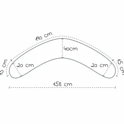 Stillkissen Das Original mit Dinkelspelz-Füllung inkl. Bezug 190 cm - Blättertanz - Taupe