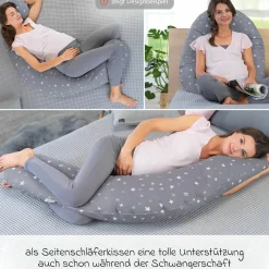 Stillkissen Das Original mit Mikroperlen-Füllung inkl. Bezug Musselin 190 cm - Sandbeige