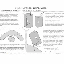 Stillkissen Das Original 190 cm + Gratis Mikroperlen-Nachfüllpack 9,5 Liter - Leaves - Grau