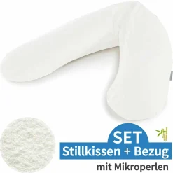 Stillkissen Das Original mit Mikroperlen-Füllung inkl. Bezug Bamboo 190 cm - Wolkenweiß