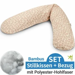Stillkissen Das Original mit Polyesterhohlfaser-Füllung inkl. Bezug Bamboo 190 cm - Leo