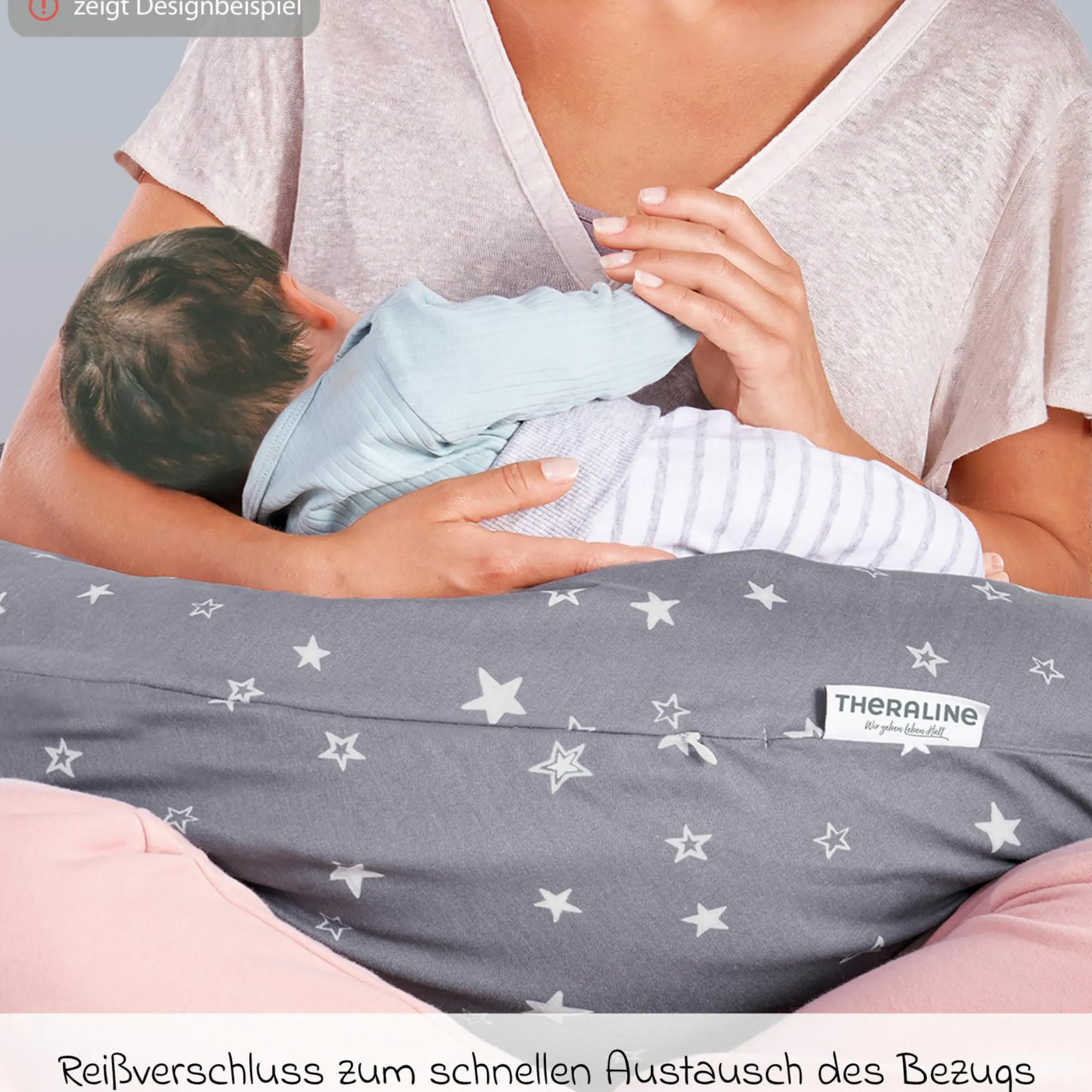 Stillkissen Das Original mit Polyesterhohlfaser-Füllung inkl. Bezug Bamboo 190 cm - Leo