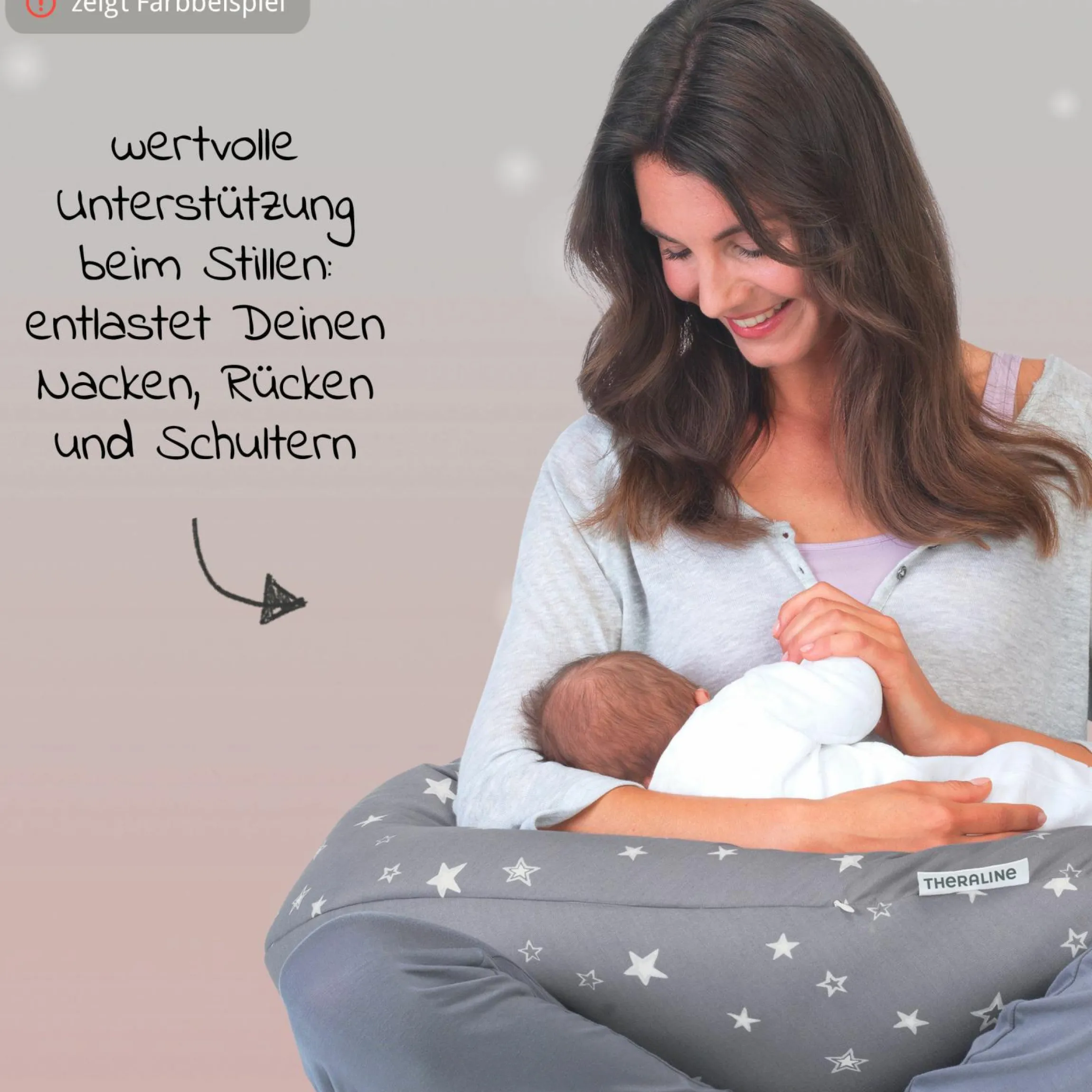 Stillkissen Das Original mit Polyesterhohlfaser-Füllung inkl. Bezug 190 cm - Sweetheart