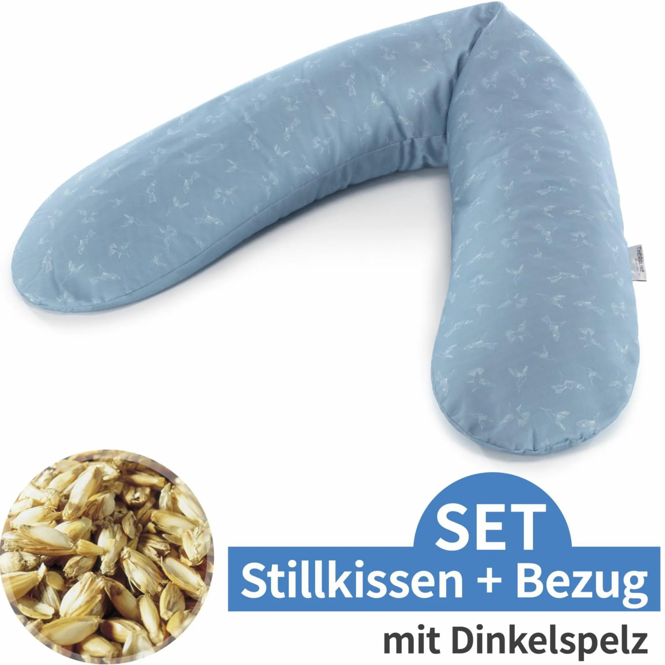 Stillkissen Das Original mit Dinkelspelz-Füllung inkl. Bezug 190 cm - Kolibris