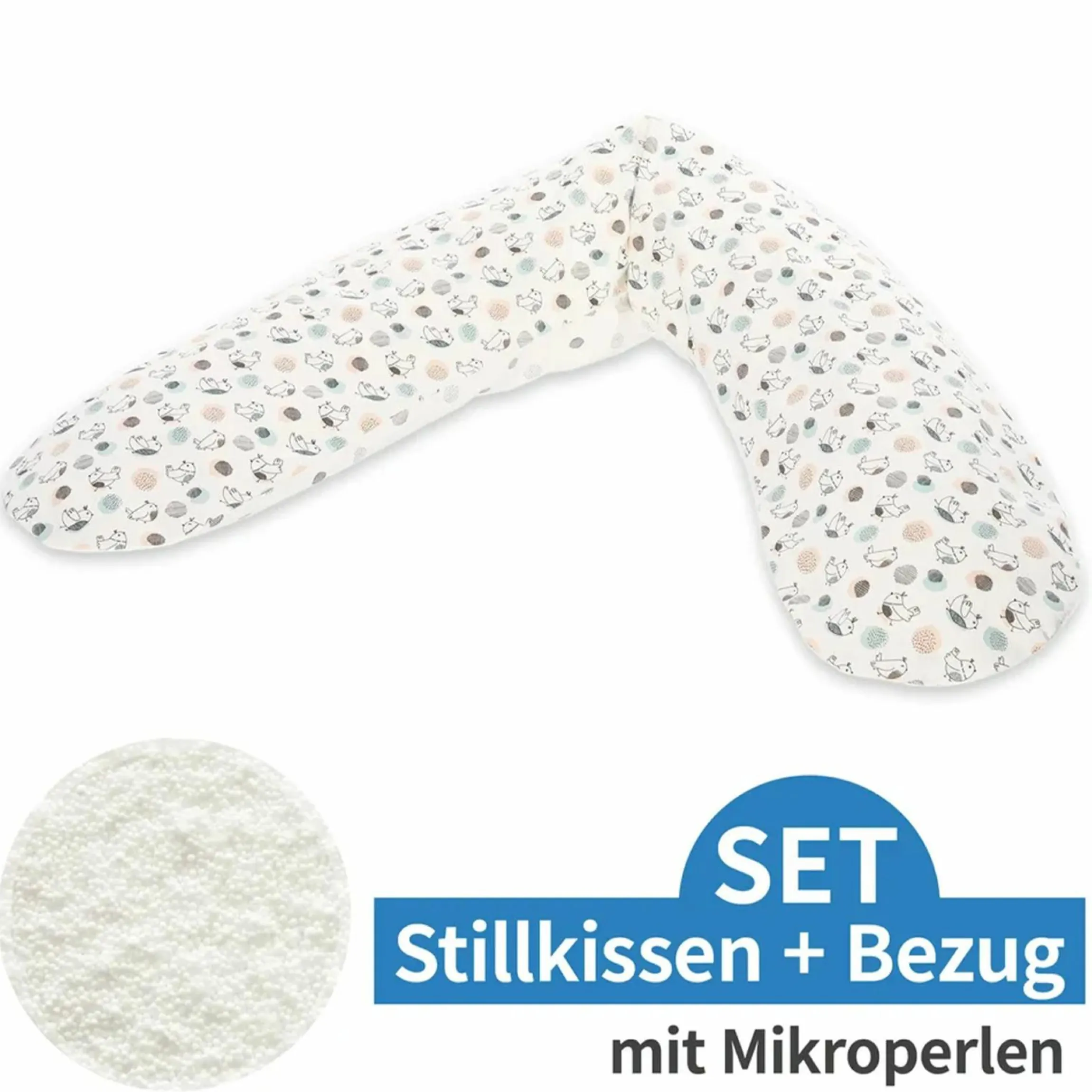 Stillkissen Das Original mit Mikroperlen-Füllung inkl. Bezug 190 cm - Vögelchen flieg