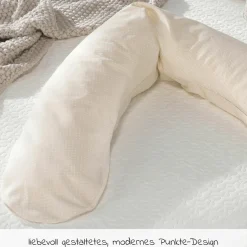 Stillkissen Das Original mit Mikroperlen-Füllung inkl. Bezug 190 cm - Punkte - Beige