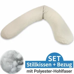 Stillkissen Das Original mit Polyesterhohlfaser-Füllung inkl. Bezug Musselin 190 cm - Sandbeige
