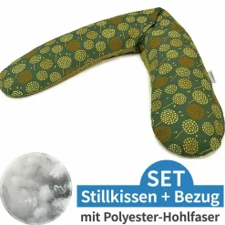 Stillkissen Das Original mit Polyesterhohlfaser-Füllung inkl. Bezug 190 cm - Pusteblume - Dunkelgrün