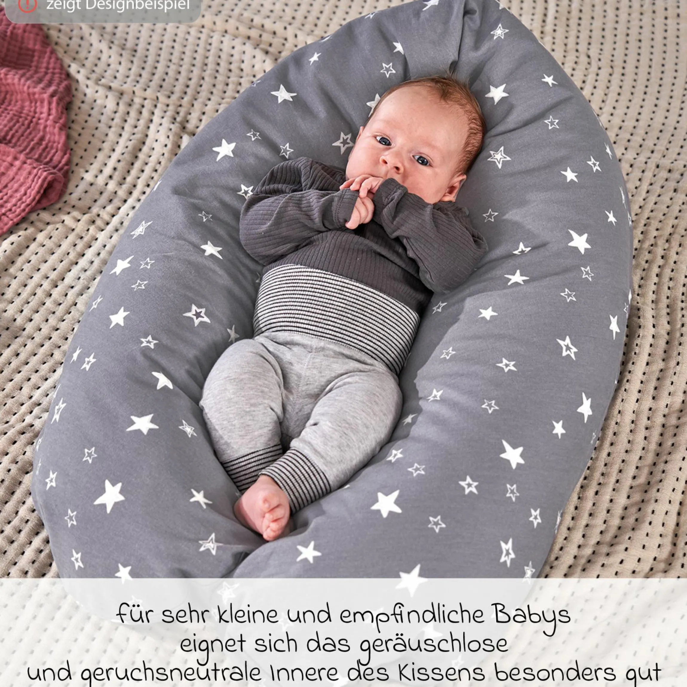 Stillkissen Das Original mit Polyesterhohlfaser-Füllung inkl. Bezug Feinstrick 190 cm - Savannah