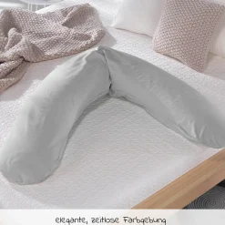 Stillkissen Das Original mit Polyesterhohlfaser-Füllung inkl. Bezug Bamboo 190 cm - Grau