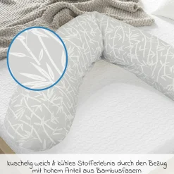 Stillkissen Das Original mit Polyesterhohlfaser-Füllung inkl. Bezug Bamboo 190 cm - Bambuswald