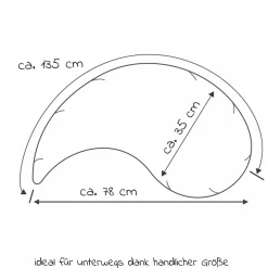 Stillkissen Das Yinnie - Mikroperlen-Füllung 135 cm - ohne Bezug