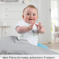 Stillkissen Das Yinnie mit Mikroperlen-Füllung inkl. Bezug 135 cm - Zarte Blüten