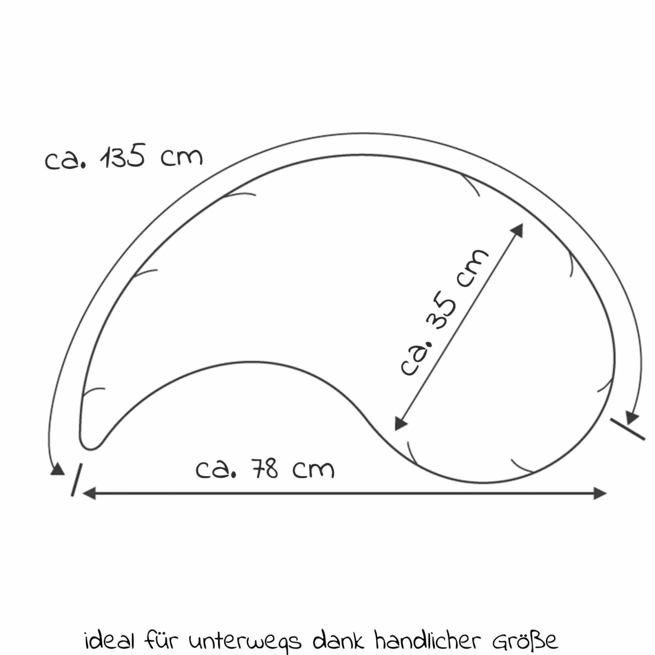 Stillkissen Das Yinnie mit feiner Perlen-Füllung inkl. Bezug Musselin 135 cm - Sandbeige