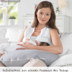 Stillkissen Das Yinnie mit feiner Perlen-Füllung inkl. Bezug Bamboo 135 cm - Melange Rosenholz
