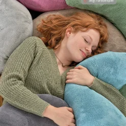 Stillkissen Der Plüschmond mit Mikroperlen-Füllung 140 cm - Malve