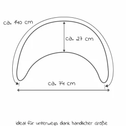 Stillkissen Der Plüschmond mit Mikroperlen-Füllung 140 cm - Bernstein