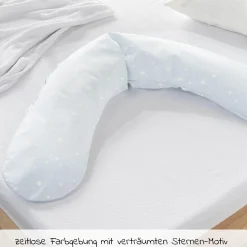 Stillkissen Dodo mit Mikroperlen-Füllung inkl. Bezug 170 cm - Sternchen - Blau