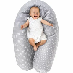 Stillkissen Dodo Premium by Theraline 180 cm - Polka Dots - Grau