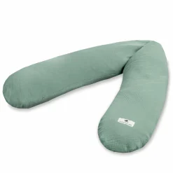 Stillkissen Mikroperlen-Füllung inkl. Bezug 190 cm - Musselin - Grün