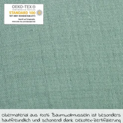 Stillkissen Mikroperlen-Füllung inkl. Bezug 190 cm - Musselin - Grün
