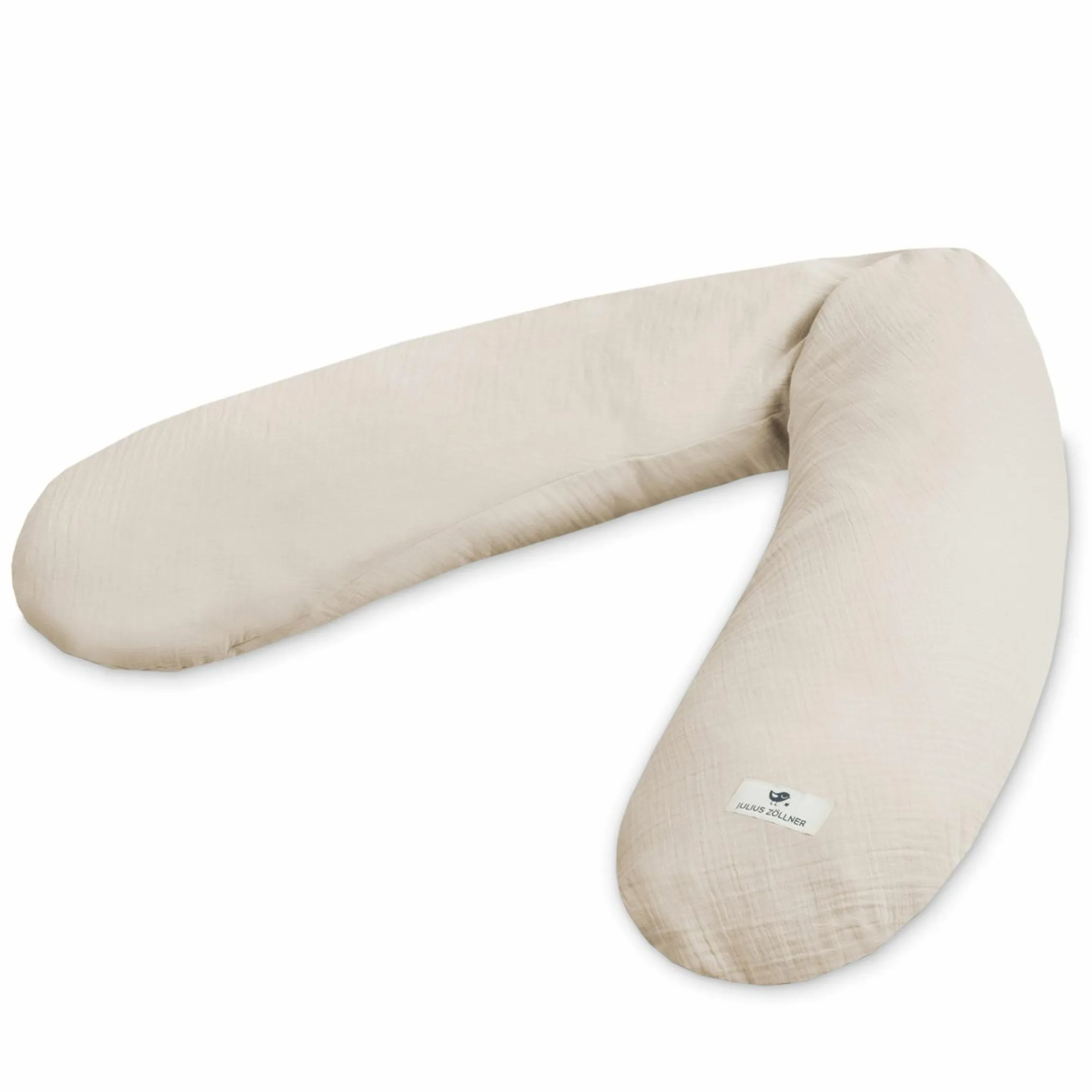 Stillkissen Mikroperlen-Füllung inkl. Bezug 190 cm - Musselin - Sand