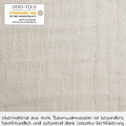 Stillkissen Mikroperlen-Füllung inkl. Bezug 190 cm - Musselin - Sand