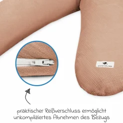 Stillkissen Mikroperlen-Füllung inkl. Bezug 190 cm - Musselin - Dune