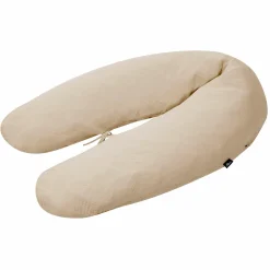 Stillkissen mit Mikroperlen-Füllung inkl. Bezug Musselin 190 cm - Sand-Beige