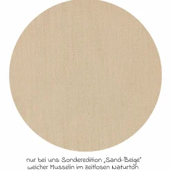 Stillkissen mit Mikroperlen-Füllung inkl. Bezug Musselin 190 cm - Sand-Beige