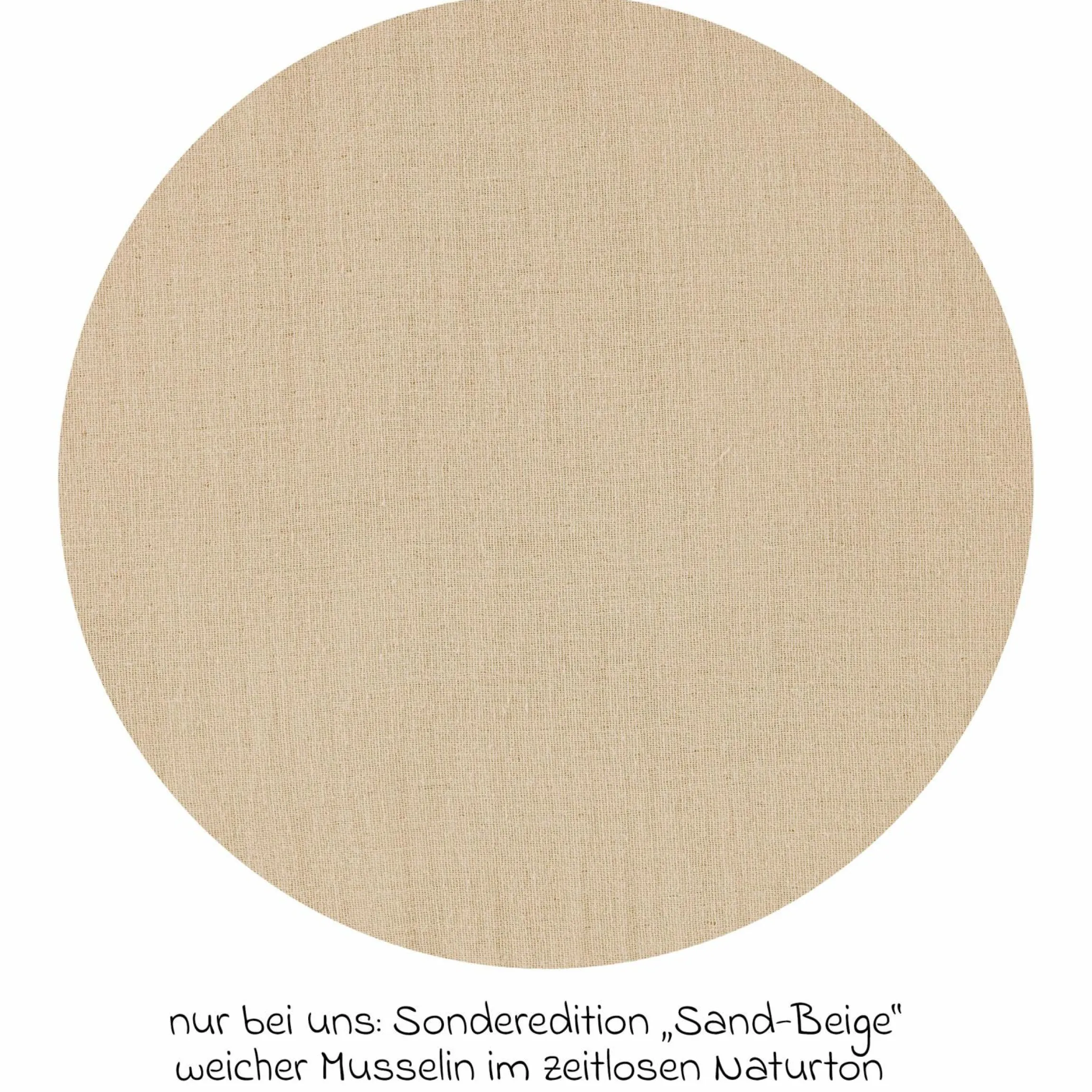 Stillkissen mit Mikroperlen-Füllung inkl. Bezug Musselin 190 cm - Sand-Beige