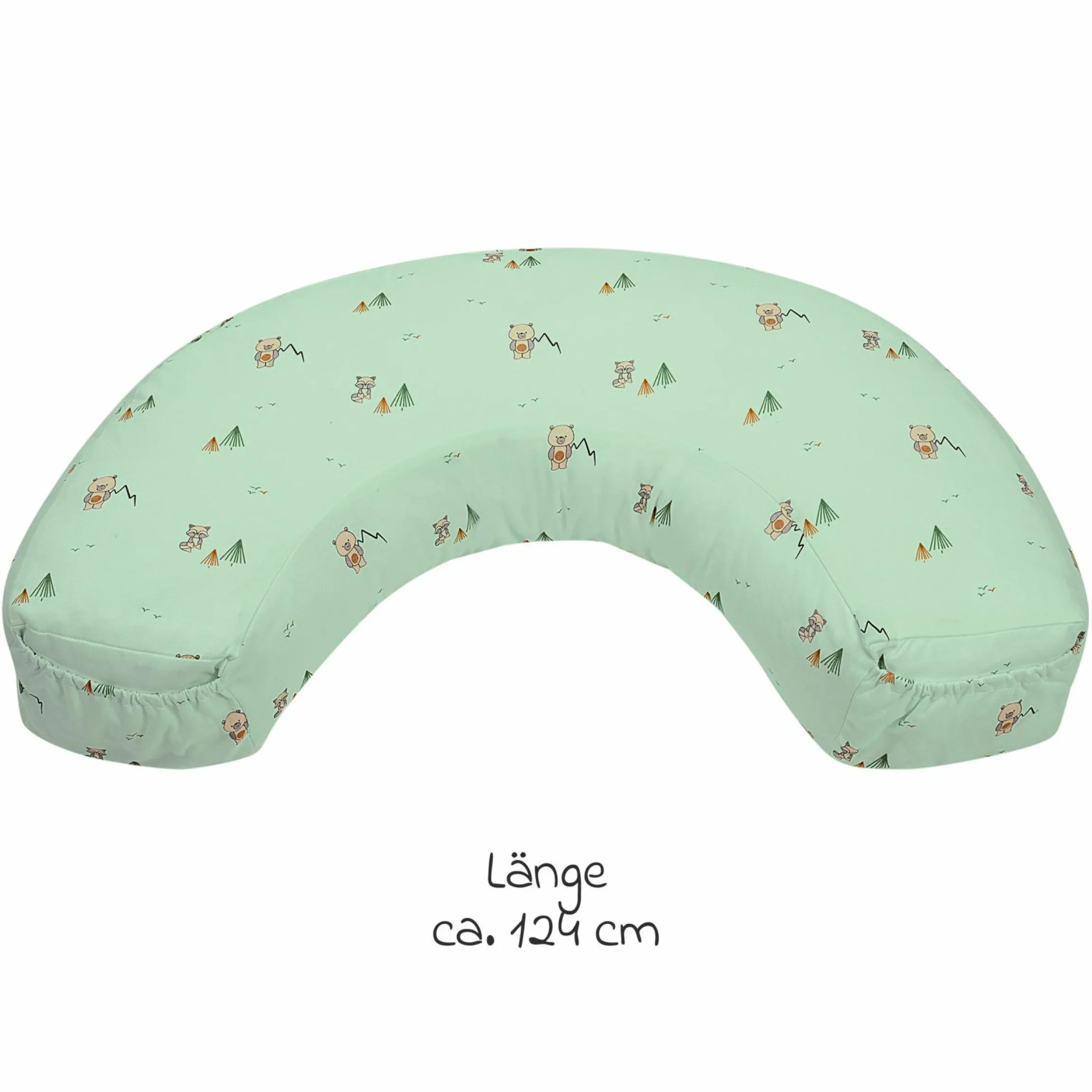 Stillkissen mit Tasche am Jersey-Bezug 124 cm - TwoFriends - Greenery - Kollektion 2024
