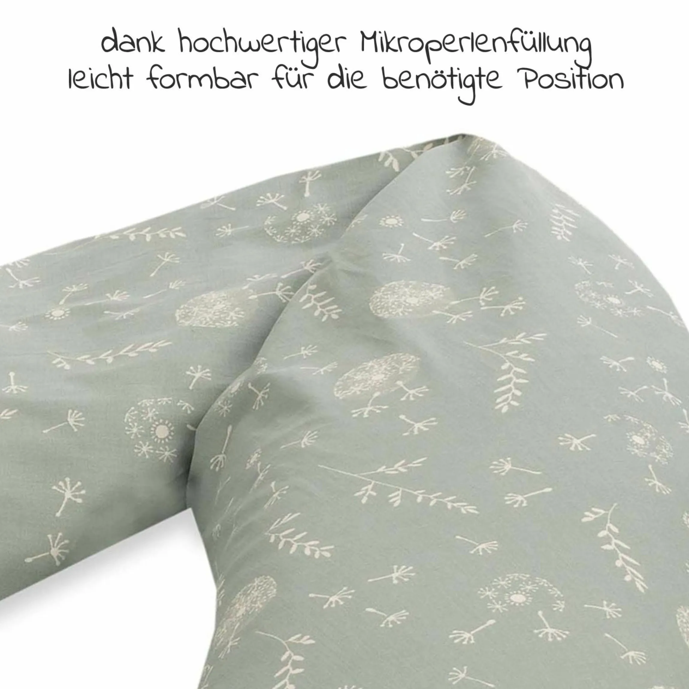 Stillkissen Nappy Mikroperlen-Füllung inkl. Bezug 190 cm - Organic - Wildflower
