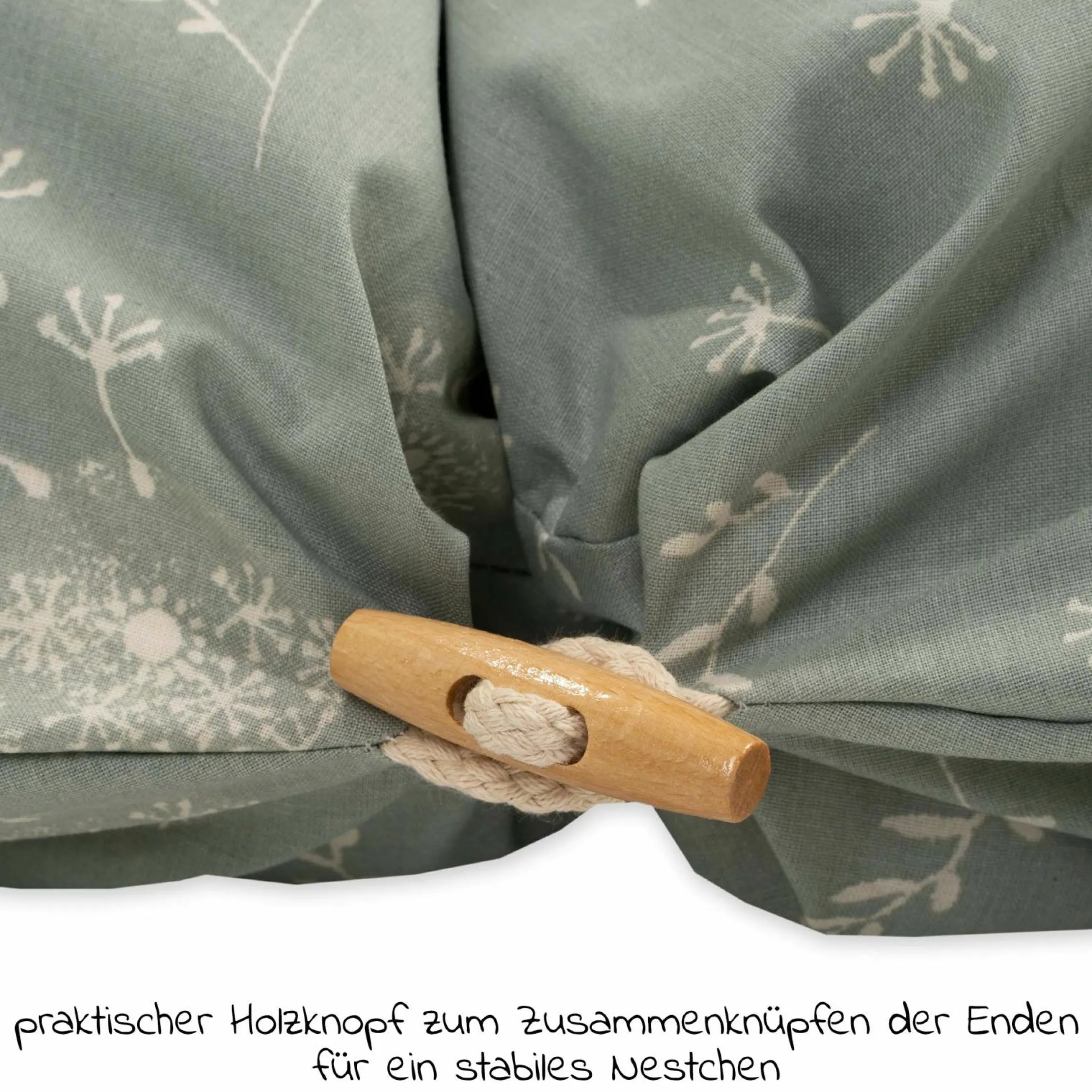 Stillkissen Nappy Mikroperlen-Füllung inkl. Bezug 190 cm - Organic - Wildflower