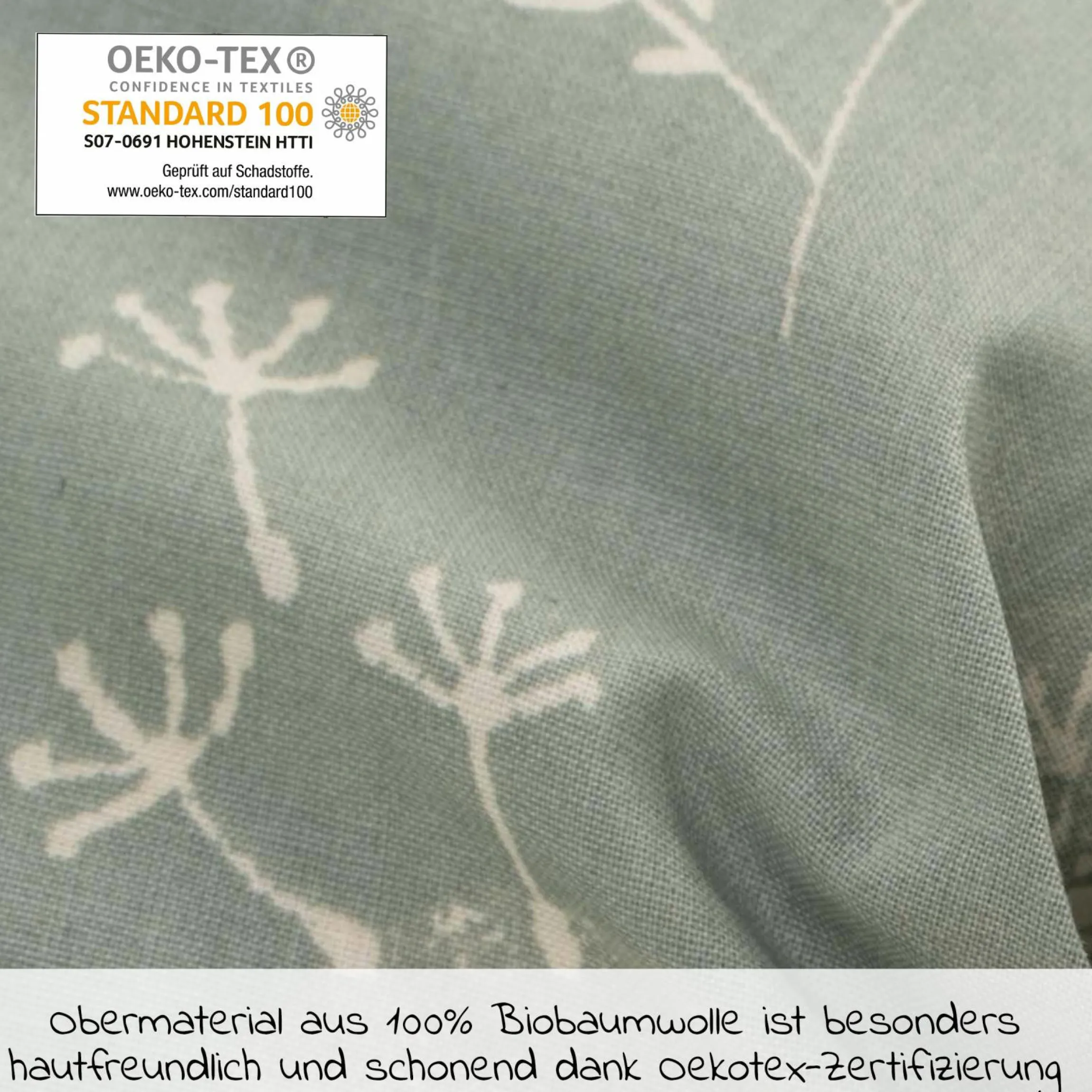 Stillkissen Nappy Mikroperlen-Füllung inkl. Bezug 190 cm - Organic - Wildflower