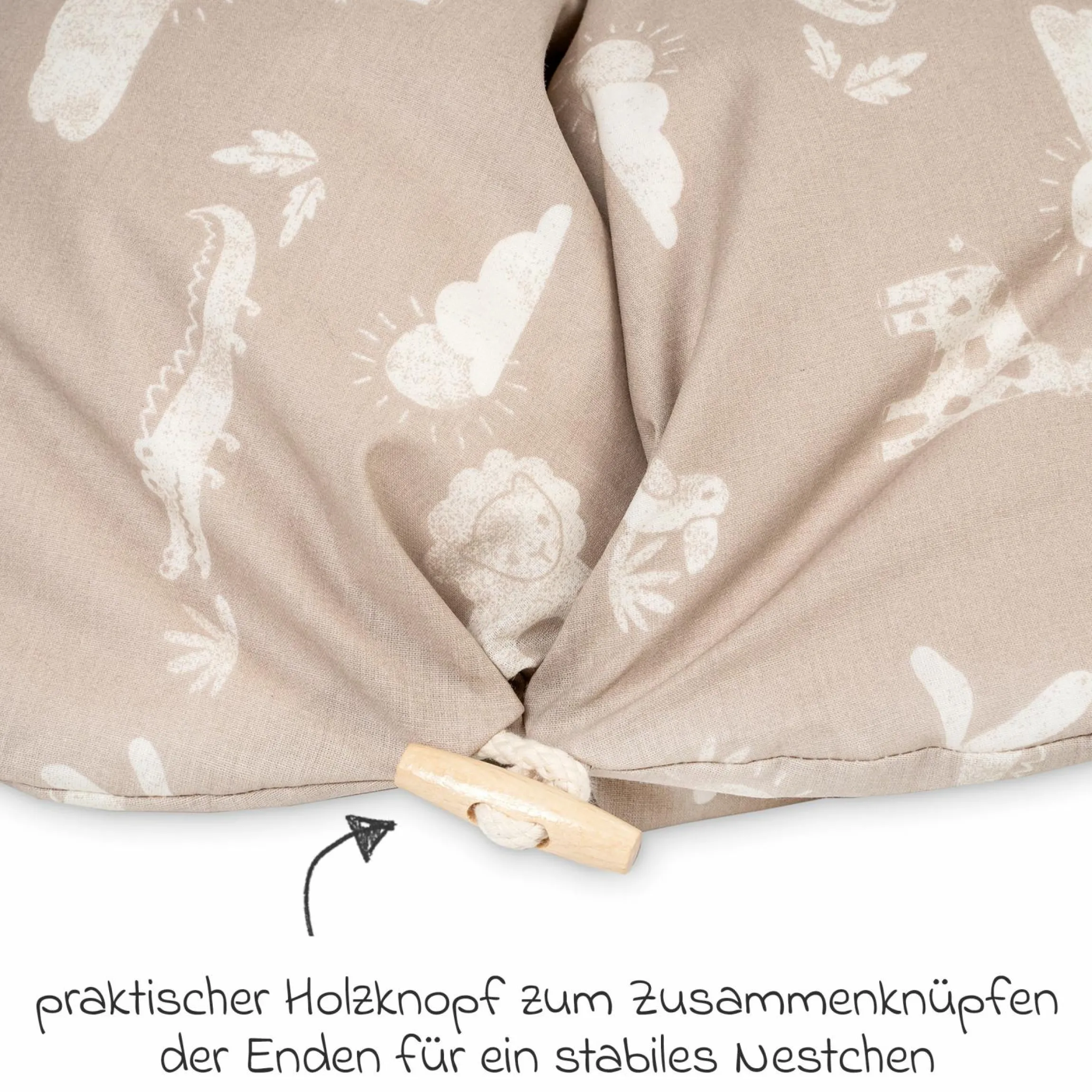Stillkissen Nappy Mikroperlen-Füllung inkl. Bezug 190 cm - Jungle Dream