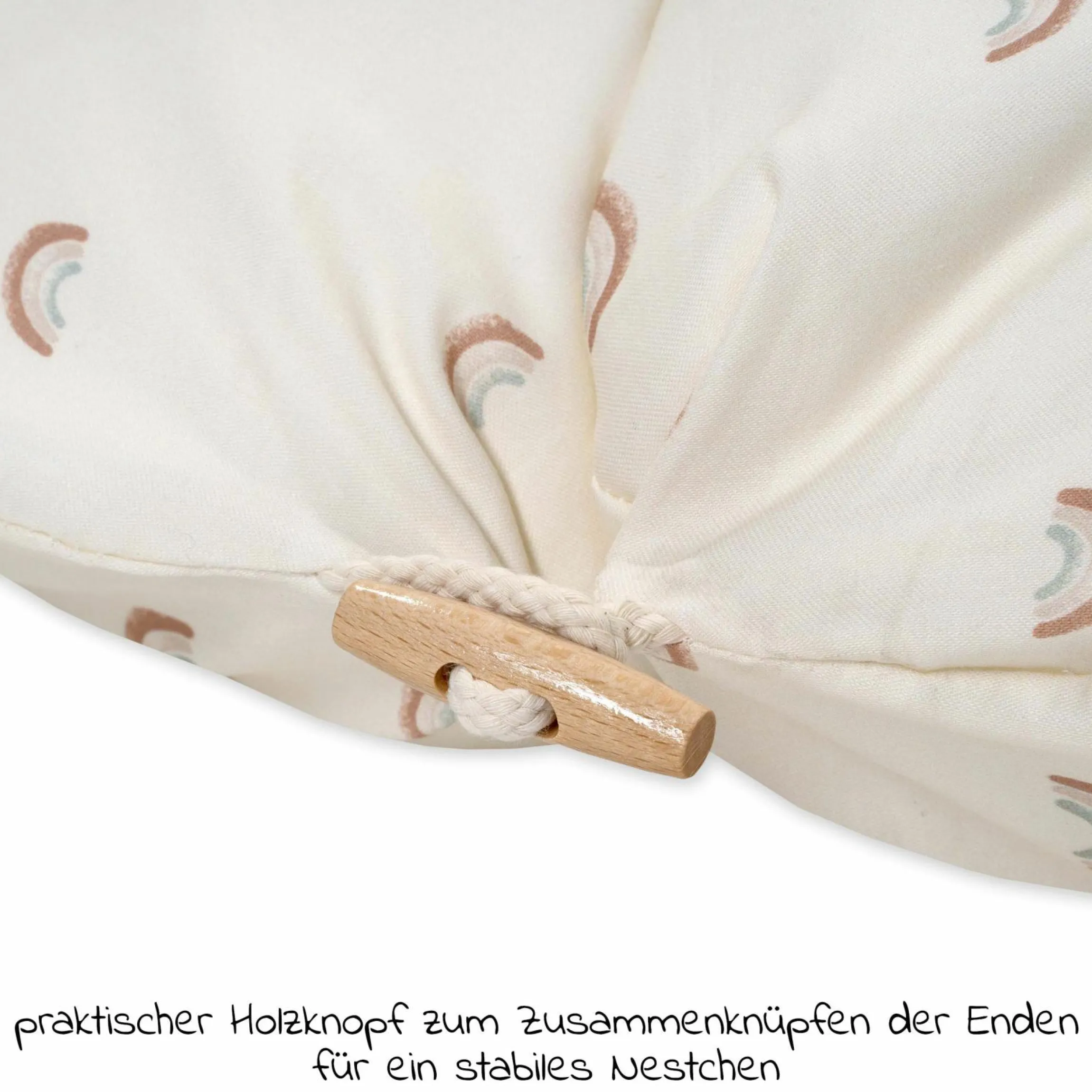 Stillkissen Nappy Mikroperlen-Füllung inkl. Bezug 190 cm - Organic - Rainbow