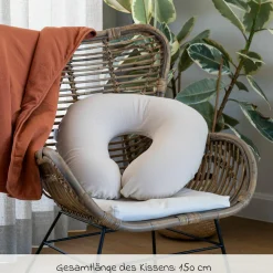 Stillkissen Softy - mit Mikroperlen-Füllung inkl. Organic Cotton Bezug 150 cm - Tetra Sand
