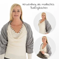 Stillschal / Stilltuch / Sichtschutz beim Stillen - Grau