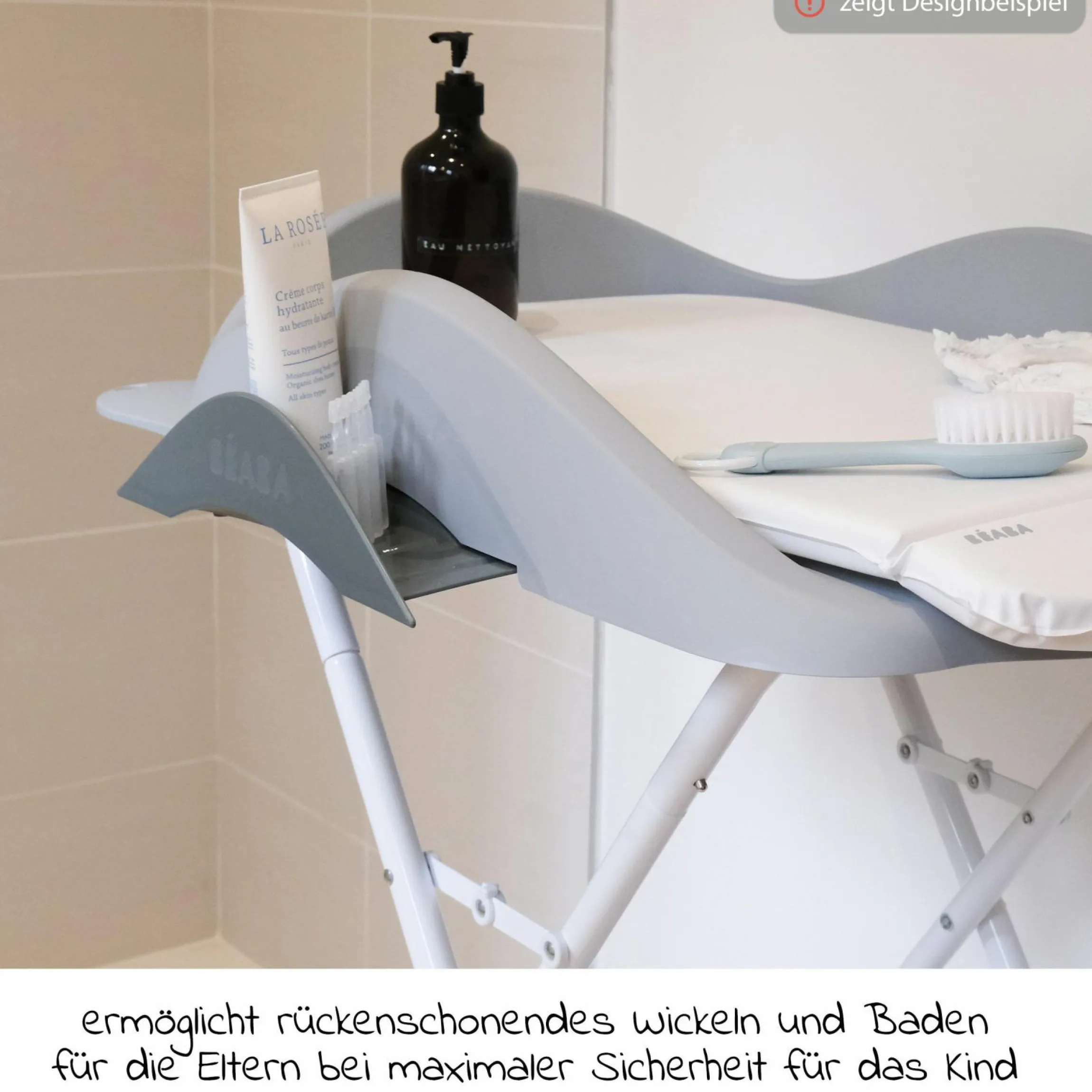 Ständer für Badewanne + Wickeltisch Camele'o - Light Mist
