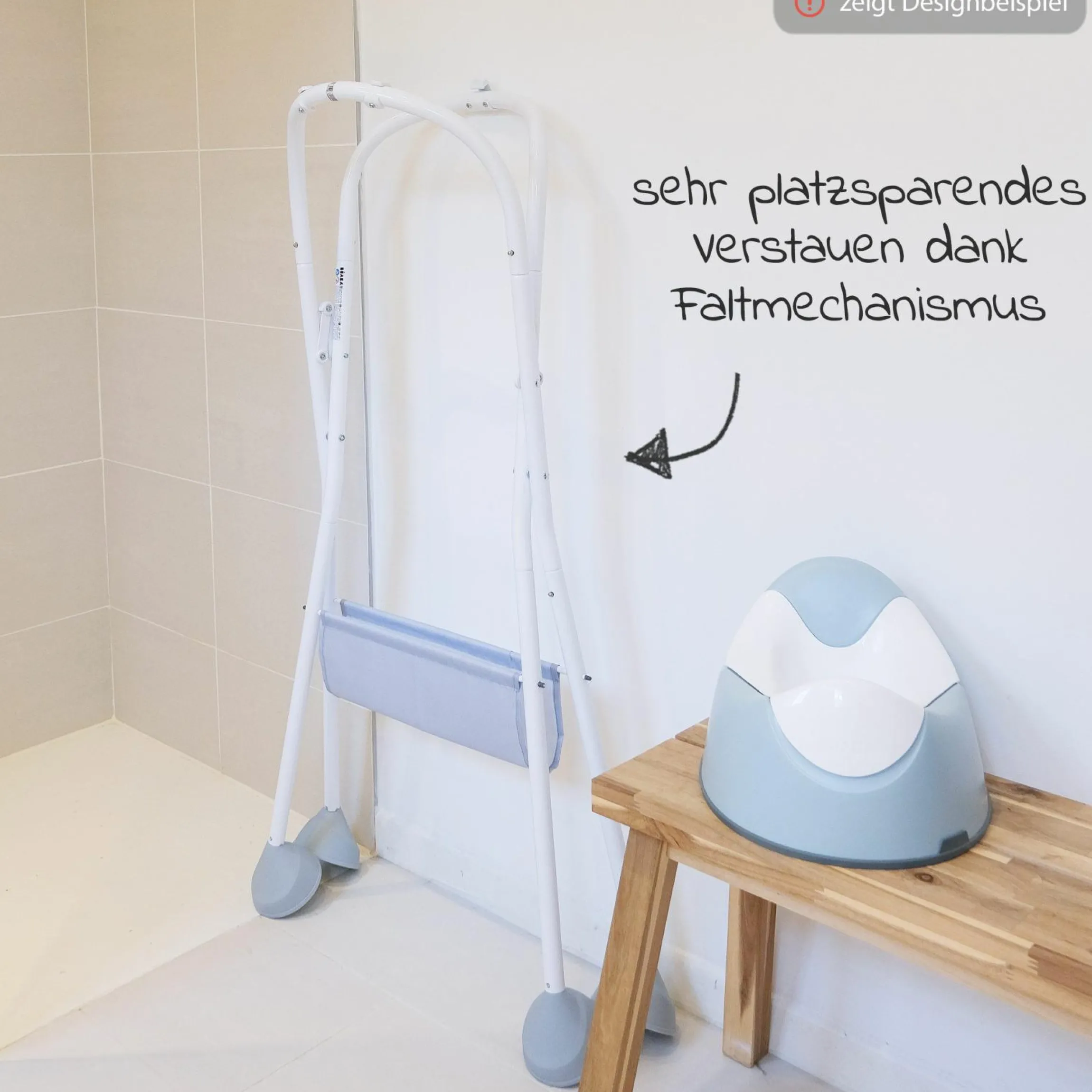 Ständer für Badewanne + Wickeltisch Camele'o - Light Mist