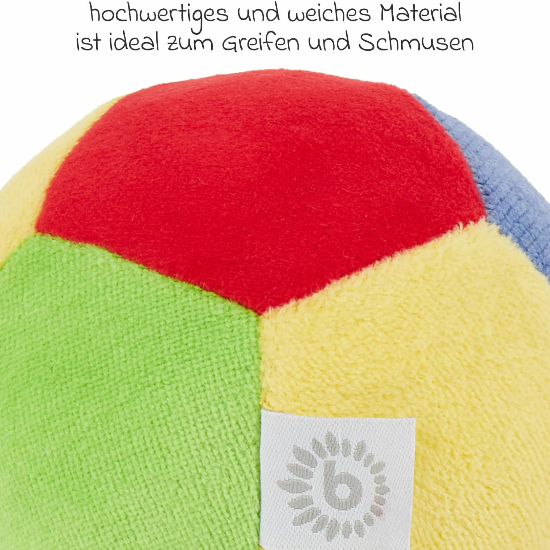 Stoffball mit Rassel