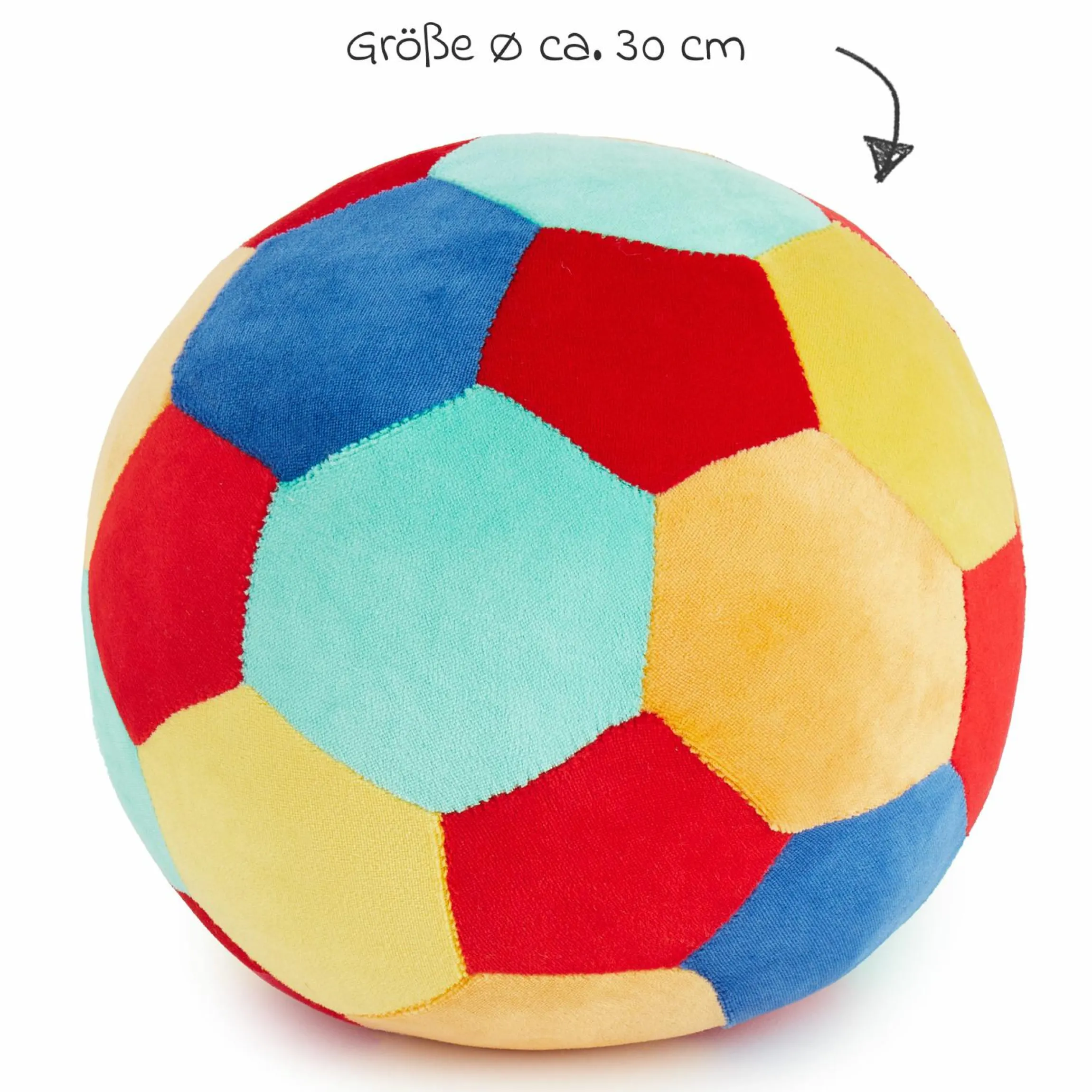 Stoffball mit Rassel Ø 30 cm
